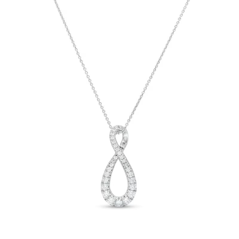 3/4 CT. T.W. Certified Lab-Created Diamond Infinity Loop Pendant in 14K White Gold (F/SI2)