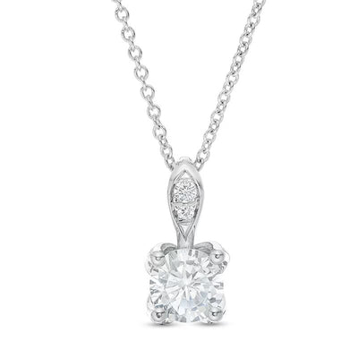 5/8 CT. T.W. Certified Diamond Solitaire Pendant in 14K White Gold (I/I2)