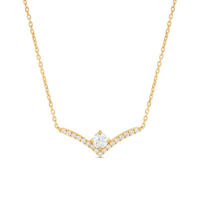 You're the One™ 1/3 CT. T.W. Certified Lab-Created Diamond Chevron Necklace in 14K Gold (F/SI2) – 18.5"