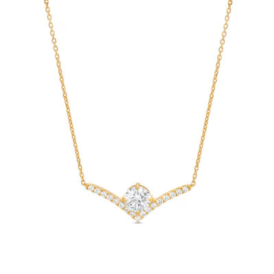 You're the One™  1-1/5 CT. T.W. Certified Lab-Created Diamond Chevron Necklace in 14K Gold (F/SI2) – 18.5"