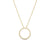 1/6 CT. T.W. Diamond Circle Outline Pendant in 10K Gold