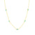 Turquoise Enamel Diamond-Cut Evil Eye Bead Station Necklace in 14K Gold