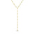 Diamond-Cut Bead Station "Y" Necklace in 14K Gold