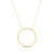 Diamond-Cut Extra Large Circle Outline Necklace in 14K Gold