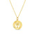 Diamond-Cut Palm Tree Fluted Frame Medallion Pendant in 14K Gold