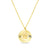 Diamond-Cut Paw Print Fluted Frame Medallion Pendant in 14K Gold