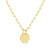 Diamond-Cut Round Disc Paper Clip Link Chain Pendant in 14K Gold