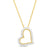 1/2 CT. T.W. Diamond Tilted Open Milgrain Heart Pendant in 10K Gold