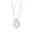 1 CT. T.W. Certified Pear-Shaped Lab-Created Diamond Double Frame Pendant in 14K White Gold (F/SI2)