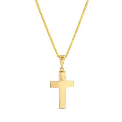 Men's Three-Dimensional Cross Pendant in 14K Gold