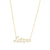 Love Talks 1/6 CT. T.W. Diamond "Latina" Cursive Script Necklace in 10K Gold