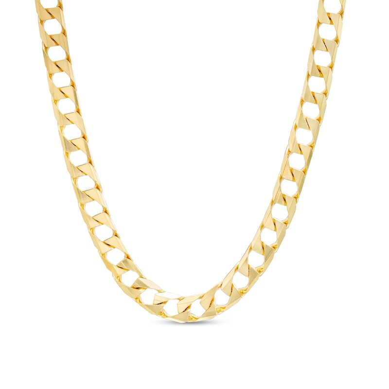 Men's 5.2mm Solid Curb Chain Necklace in 10K Gold - 22"