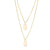 Dog Tag Double Strand Necklace in 10K Gold