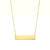 Polished Bar Necklace in 10K Gold - Shryne Diamanti & Co.