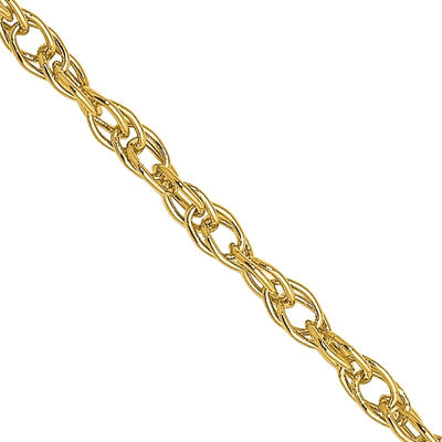 1.3mm Solid Rope Chain Necklace in 18K Gold