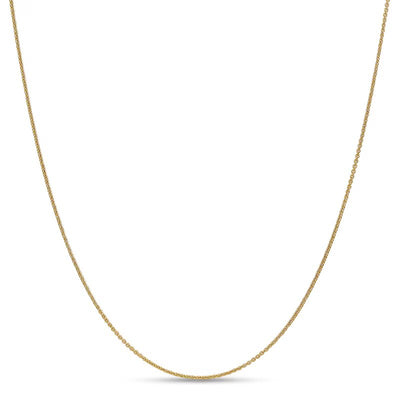 1.15mm Diamond-Cut Solid Cable Chain Necklace in 18K Gold