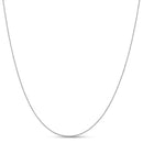 0.7mm Solid Box Chain Necklace in 18K White Gold