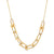 Oro Diamante™ Hollow Interlocking Paperclip-Style Necklace in 14K Two-Tone Gold