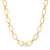 Made in Italy 15.0mm Hollow Cheval Link Chain Necklace in 14K Gold - 17" - Shryne Diamanti & Co.