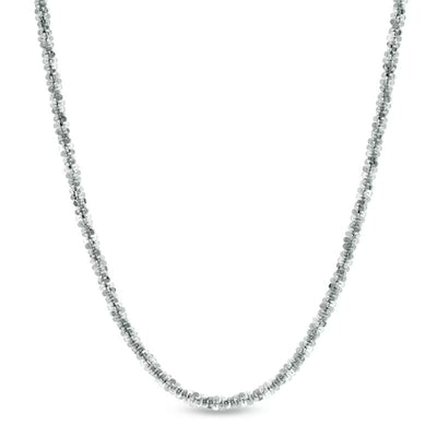 1.5mm Solid Sparkle Chain Necklace in 14K White Gold - 18"