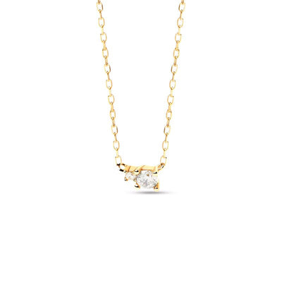 Shryne Diamanti & Co 1/10 CT. T.W. Lab-Created Diamond Duo Necklace in 18K Gold - 19.5"