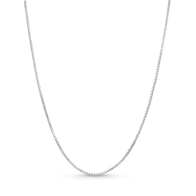 0.7mm Box Chain Necklace in Solid 14K Gold - Shryne Diamanti & Co.