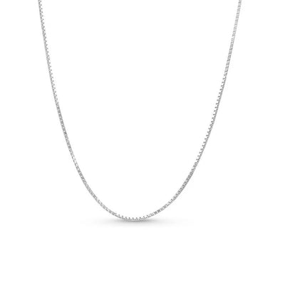 0.7mm Box Chain Necklace in Solid 14K Rose Gold