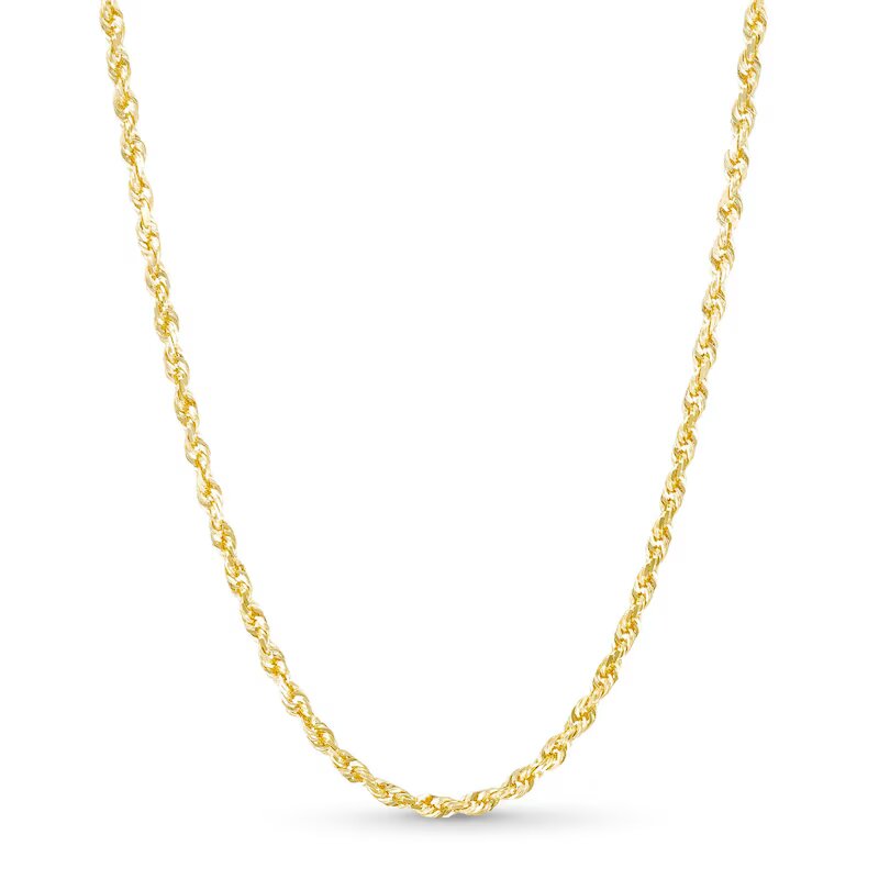 3.0mm Rope Chain Necklace in Solid 14K Gold - 20" - Shryne Diamanti & Co.