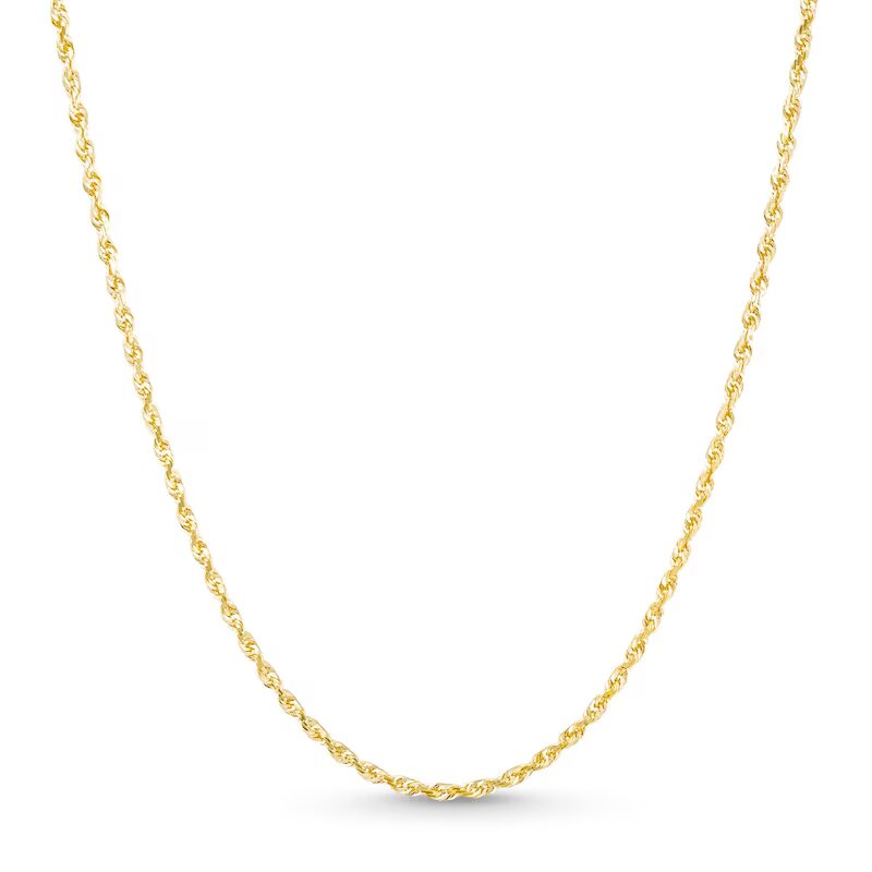 1.6mm Rope Chain Necklace in Solid 14K Gold - 18" - Shryne Diamanti & Co.