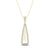 1/6 CT. T.W. Diamond Edge Elongated Triangle White Kintsugi-Style Pendant in 10K Gold with Ceramic