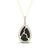 1/6 CT. T.W. Diamond Edge Teardrop Black Kintsugi-Style Pendant in 10K Gold with Ceramic