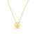 Etched Pineapple Disc Necklace in 14K Gold