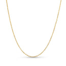 Diamond-Cut 1.2mm Cable Chain Necklace in Solid 14K Gold - 18"