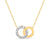 1/10 CT. T.W. Diamond Interlocking Circles Necklace in 10K Gold