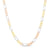 Men's 4.6mm Figaro Chain Necklace in Solid 14K Tri-Tone Gold - 22"