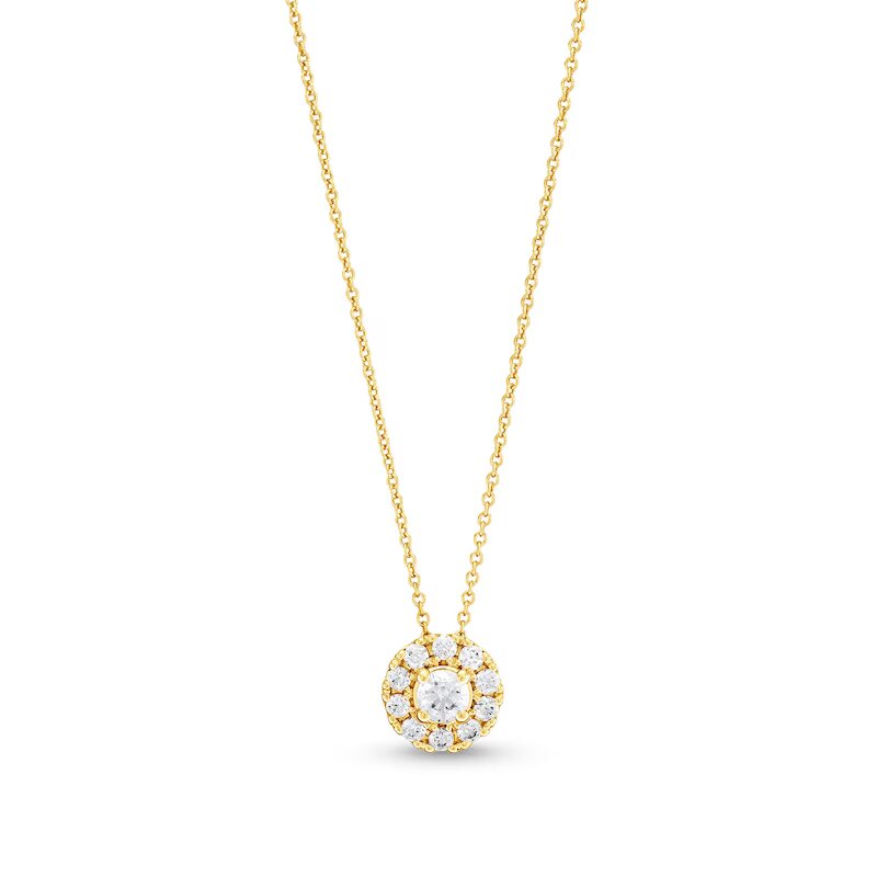 1/2 CT. T.W. Diamond Frame Pendant in 10K Gold (J/I2) - 20"