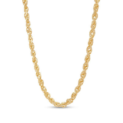 Diamond-Cut 5.5mm Rope Chain Necklace in Solid 14K Gold