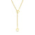 Double Horse Bit Lariat Necklace in 14K Gold