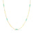 Alternating Turquoise Enamel and Polished Bar Station Necklace in 14K Gold