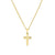 Diamond-Cut Cross Pendant in 14K Gold