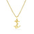 Wrapped Rope Anchor Pendant in 14K Gold - 20"