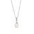 7.0 x 7.5mm Cultured Akoya Pearl and 1/20 CT. T.W. Diamond Cap Pendant in 14K White Gold
