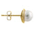 Solid 14K Yellow Gold Pearl Earrings - Shryne Diamanti & Co.