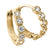 Solid 14K Yellow Gold Round Lab Diamonds Hoop Earrings - Shryne Diamanti & Co.