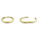 Solid 14K Yellow Gold 1.5mm x 16mm Plain Hoop Earrings - Shryne Diamanti & Co.