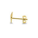 Solid 14K Yellow Gold Kitten Stud Earrings - Shryne Diamanti & Co.