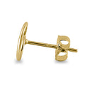 Solid 14K Yellow Gold Infinity Stud Earrings - Shryne Diamanti & Co.