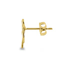 Solid 14K Yellow Gold Music Note Stud Earrings - Shryne Diamanti & Co.