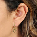 Solid 14k Yellow Gold Dangling Triple Twist Earrings - Shryne Diamanti & Co.