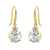 1.68 ct Solid 14K Yellow Gold 6mm Round Lab Diamonds Hook Earrings - Shryne Diamanti & Co.